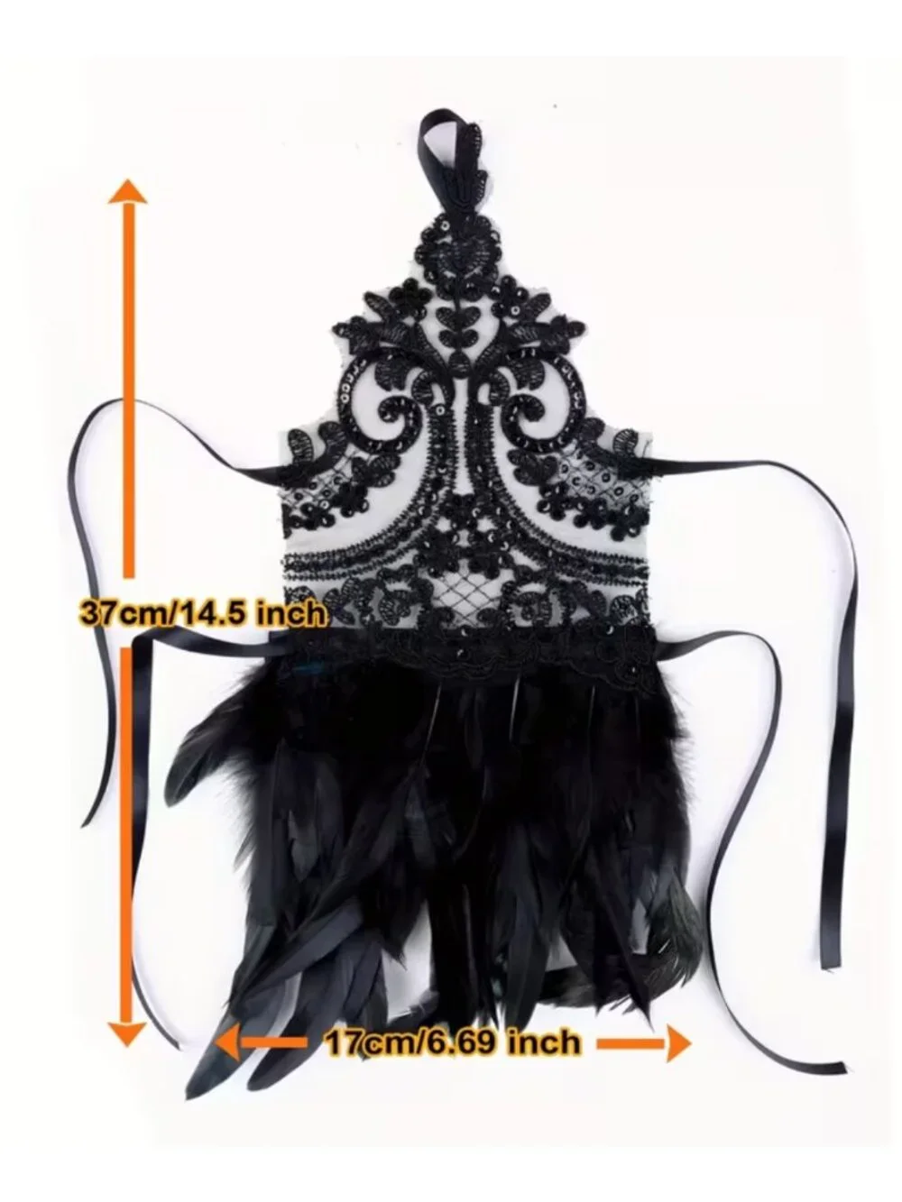 Feather Lace Wrist Fascinator Lace Arm Sleeves Punk Halloween Gothic Carnival